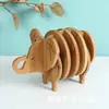 Esterilla Aislante Térmico de Animales de Bambú Creativa Impermeable a Prueba de Aceite Antideslizante Esterilla Aislante Térmico Esterilla para Tazones Cocina Hogar Anti-quemaduras Esterilla para Sartenes Posavasos