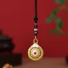 Colgante Manjushri de nueve palacios y ocho triángulos cultural y artístico, charm giratorio con incrustación de gema de turquesa, colgante de llave giratorio, al por mayor