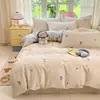 Capa de Edredom 100% Algodão Peça Única Algodão 100% Ins Desenho Animado Lençol de Cama Capa de Edredom Infantil Estudante Dormitório Cama de Solteiro Conjunto de Três Peças