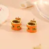 Joyería de Acero de Titanio Dongguan Pendientes de Letra H de Acero de Titanio Moda para Mujer Pendientes de Letra Ovalados con Goteo de Aceite de Acero Inoxidable Venta al por Mayor