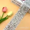 Renda com lantejoulas, contas brilhantes para unhas, renda, joias de casamento, cinto, acessórios decorativos, 6,5 cm de largura