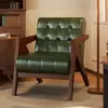 Sillón sofá de madera maciza estilo nórdico, sillón individual vintage de confort para sala de estar, balcón de casa, sillón de ocio Richard