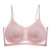 Sujetador de verano de seda de hielo ultradelgado transparente sin aros ropa interior de una pieza push-up transpirable espalda bonita al por mayor