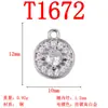 Moda Cobre Puro Microincrustado Circonita Corazón Hueco Forma de Trébol de Cuatro Hojas Oval Colgante Materiales para Joyería de Collar Pulsera Pendiente DIY