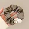 Ligas para el cabello estilo coreano, ligeras, con estampado de leopardo, elásticos para el cabello retro extragrandes, bandas elásticas para el cabello muy elásticas, scrunchies de moda para mujer
