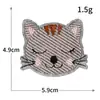 Gato de dibujos animados lindo animal mascota bordado por computadora tela de bordado parche de tela pasta adhesiva termofusible parche para ropa al por mayor