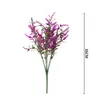 Espiga de Trigo Artificial de 7 Galhos Transfronteiriça Lavanda Flor Falsa Decoração Planta Artificial Flor Artificial Estilo Pastoral Flor Artificial Roxa
