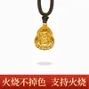 Novo modelo no mesmo estilo das joalherias: Pingente de Buda moeda de ouro areia estilo antigo chama. O pingente de ouro areia não desbota mesmo quando queimado
