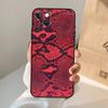 Funda de Teléfono Creativa Retro con Patrón de Piel de Serpiente para iPhone 15