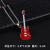 Colar de Aço Inoxidável para Guitarra de Cor Simples Hip Hop Rock Jazz Design de Pingente Nicho Acessórios de Pingente para Festival de Música