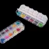 Caja de almacenamiento de accesorios para herramientas de arte de uñas 12 cajas desmontables doble fila apertura independiente caja de diamantes accesorios pequeños caja de plástico vacía