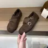 Mocasines Retro de Gamuza Zapatos de Mujer 2025 Nuevos Zapatos de Algodón Cálido de Felpa Otoño e Invierno