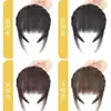 Venta Directa de Fábrica Peluca Trenzada Diadema Patillas Flequillo Peluca Cubre Frente Trenza Retorcida de Cabello Blanco Diadema Flequillo al Aire