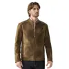 2025 Chaqueta Nueva para Hombre Nueva Chaqueta de Cuero con Terciopelo Chaqueta de Motociclista Atractiva Estilo Coreano Ajustada Cuello Alto Chaqueta de Cuero PU