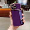 Funda para teléfono Samsung A15 con diseño de ola y ventana grande, doble amor galvanizado S24 para A55, pulsera, funda protectora anticaídas A14