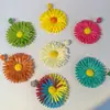 Joyería Europea y Americana, Pendientes de Girasol Tejidos a Mano de Rafia Bohemia, Pendientes de Moda para Fotografía de Viajes y Estilo de Vacaciones