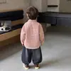 Camisa a Cuadros Holgada Casual para Niños 2026 Nueva Primavera/Verano Camisa de Manga Larga con Protección Solar para Niños, Chaqueta Versátil para Niños