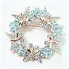 Broche simple, elegante, creativo y versátil con aleación e incrustaciones de diamantes, diseño único, accesorio de ropa lujoso y elegante