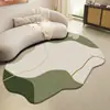 Alfombra para Sala de Estar de Imitación Cachemira Estilo Nórdico Nuevo, Alfombra de Dormitorio con Forma Especial de Cobertura Total para Lado de la Cama, Manta para Sofá de Color Degradado, Tapete para Piso de Mesa de Café