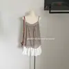 Novedad de Verano 2026: Top Camisola Casual Versátil de Moda con Estampado de Leopardo en Tonos Atmosféricos para Mujer con Estampado de Café con Leche