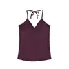 Top corto estilo chica picante de cuello halter profundo cruzado para mujer, verano nuevo, cintura alta, corte ajustado, muestra la delgadez, versátil, top corto para llevar debajo