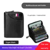 Cartera delgada de cuero PU para tarjetas, tarjetero ligero de negocios, estuche para tarjetas de crédito, múltiples ranuras, monedero de tarjetas portátil para hombres y mujeres, uso diario