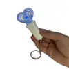 Mini Palo de Luz LED Tamaño Pequeño 15 Colores Acrílico Palo Fluorescente Estrella de Cinco Puntas Forma de Corazón Palo de Animación de Mano Llavero