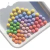 I-5 Pães de Bao Coloridos Foscos, Cubinhos de Feijão Pequenos, Cola Semicircular Fofa, Material para Preencher Espaços com Cola de Creme, Acessórios DIY Q