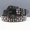 Nova Cinto Punk Hip-Hop Rock Europeu e Americano de Alta Qualidade Moda Feminina Rebites de Strass Y2K Sexy Cinto de Subcultura
