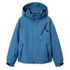 Cortavientos con capucha para niñas de otoño 2026 nuevo estilo chaqueta de primavera y otoño de moda para niños mayores cortavientos tres-prueba para exteriores
