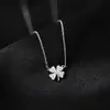 Colar Gota de Água Zircônia Diamante Solitário Prata de Lei S925 Doce Orvalho Design de Nicho Feminino Diário para o Trabalho Luxo Leve Corrente Clavicular