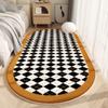 Luxo Leve e de Alta Qualidade Tapete de Veludo Plush Retrô para Quarto Principal ao Lado da Cama Tapete de Chão Lavável à Máquina de Veludo de Cordeiro sob a Cama