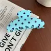 Venda Direta da Fábrica Presilha de Cabelo Colorida Retro com Bolinhas em Acetato Presilha de Tubarão para Menina Energética Presilha de Cabelo em Estoque Suporta Mistura Personalizada