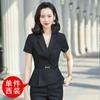 Conjunto de Vestido Delgado Profesional de Verano Negro de Verano Versátil Moda Elegante Traje Estilo Coreano