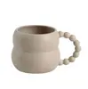 Caneca Criativa Estilo Cabaça com Alça de Pérola Galvanizada Design de Nicho de Alto Valor Xícara de Café