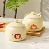 Frascos de cerámica para condimentos, uso doméstico, con tapas y cucharas, recipientes de cocina para sal, azúcar y especias, resistentes al calor, frascos herméticos, recipientes para aceite