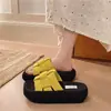Zapatillas Tejidas Versátiles de Moda con Suela Gruesa para Mujer 2026 Verano Talla Pequeña Sandalias de Deslizamiento con Plataforma y Punta Cuadrada para Mujer