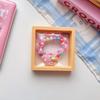 Conjunto de pulsera infantil con colgante de dibujos animados, linda pulsera de cuentas de cristal para niñas, dulce joya de mano para niña pequeña en caja
