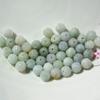 Cuentas de jade de Myanmar, cuentas sueltas de loto, venta al por mayor, cuentas redondas, loto verde y blanco, accesorios de bricolaje sueltos, pulsera, collar