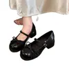 Zapatos de tacón grueso estilo retro francés para mujer, modelo nuevo otoño 2026, versátiles con faldas, zapatos Mary Jane para mujer de suela blanda