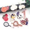 Accesorios para Joyería DIY Aleación de Esmalte Raqueta Deportiva Palo de Billar Guantes de Boxeo Colgante Pulsera Collar Llavero Colgante