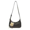 Bolsa de Dumpling Patchwork Simples Retrô para Mulheres, Nova Coleção Primavera 2026 Grande Capacidade para o Dia a Dia, Bolsa de Ombro Versátil
