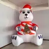 Olá Urso de Natal Inflável Personalizado para Eventos Temáticos Cenografia de Palco Modelo Grande Inflável Realista