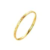 Pulsera de Hielo Triturado de Tres Caras para Mujer, Pulsera Anillo Sólido de Oro Simulado, Joyería de Oro Arena de Lujo Ligero de Nicho de Gama Alta