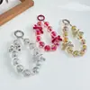Cadena de Muñeca con Cuentas para Año Nuevo Lanyard para Teléfono Móvil Pulsera Galvanizada para Mujer Cadena Colgante de Muñeca de Alta Gama Tendencia