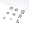 Rueda Espaciadora de Zirconia Rellena de Oro de 14 Quilates que Conserva el Color, Espaciador con Agujero Grande para Colgante, Material para Producción DIY de Pulseras y Collares C45