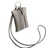 Nova Bolsa de Moedas com Pescoço Pendurado, Porta-Cartões Portátil, Bolsa Simples para Chaves e Fones de Ouvido, Mini Bolsa Pequena, Carteira Pequena com Zíper Feminina