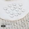 Acessórios de unha especiais em formato de ponta inferior, transparentes, branco, sem fundo, fundo transparente, nude, Coração Torto de Diamante, doce de rocha, super brilhantes, transparentes, tridimensionais