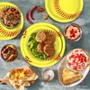 Mm321 Béisbol Softbol Pelota Deportiva Festival Deportivo Fiesta Vajilla para 8 Personas Set de 4 Piezas Platos de Papel Servilletas de Papel Vasos de Papel