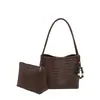 Bolso Pequeño Tejido Estilo Coreano Retro para Mujer Verano 2026 Nuevo Bolso Cubo Simple Elegante para el Trabajo Bolso de Hombro Único Cruzado